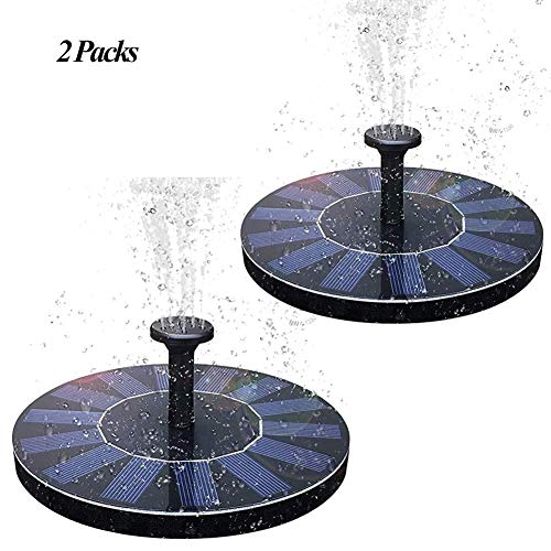 ZAIHW 2.5W Solar Fountain Pump for Bird Bath Free-Standing Portable Floating Solar Powered Water Fountain Pump for Garden Backyard Pond Pool Outdoor
