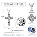 LOOVE 925 Sterling Silver St Michael Necklace for Men Archangel Saint Michael Cross Pendant Protection Patron Saint Amulet Medal Jewelry