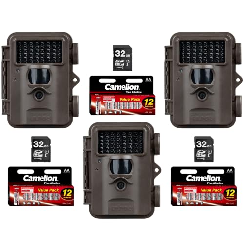 DÖRR Wildkamera Mini Black 30MP 4K Dreierpack mit SD-Karten und Batterien