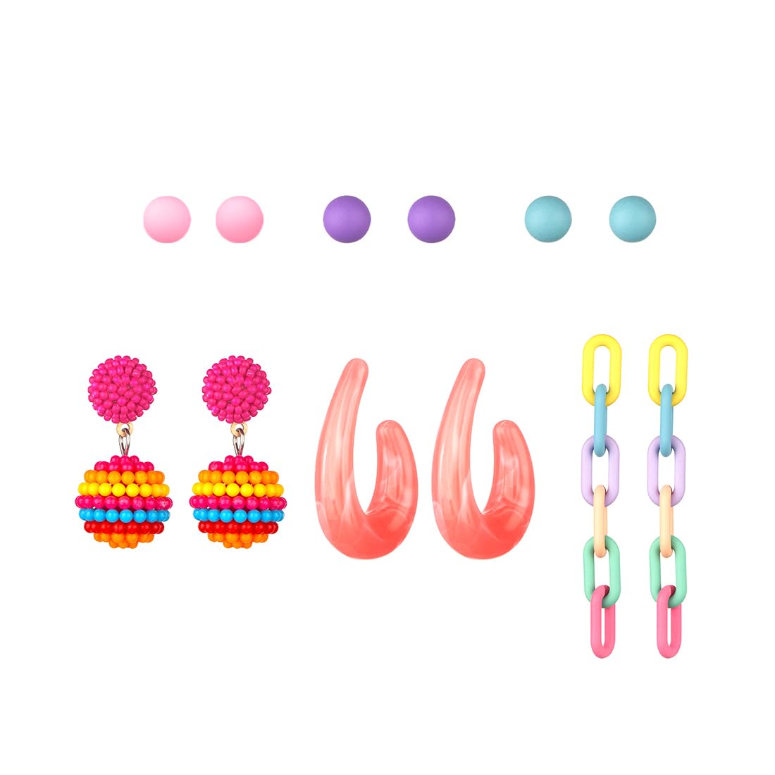 Yellow Chimes Earrings for Women and Girls| Danglers Earrings for Girls and Women|Multicolour Earrings Combo of 6| Birthday Gift for Women| Anniversary Gift for Wife (B0CKKWJY2N) Amazon Price History, Amazon Price Tracker