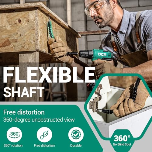 Image of DCA Cordless Drill Set, 354 in-lbs Torque, 3 /8 inch Keyless Chuck, Electric Power Drill with 2.0Ah Battery and Charger,18+1 Position,25-Piece 20V Drill Driver Kit, ADJZ2035