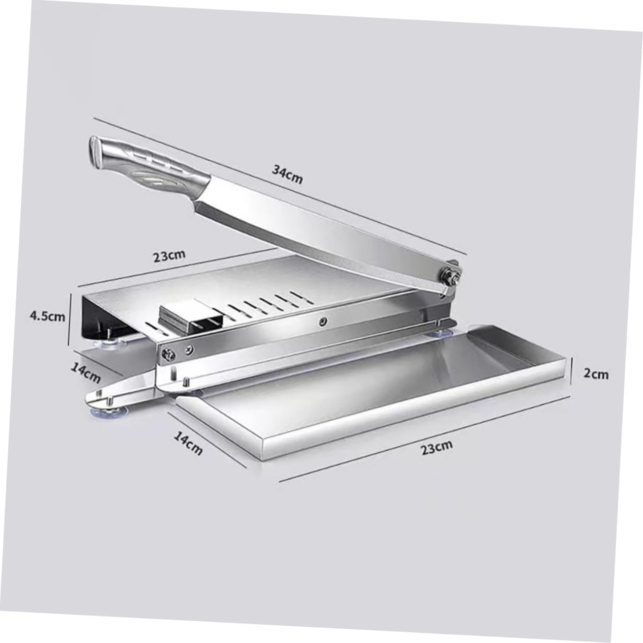 Manual Meat Slicer Tool for Precise Cutting of Fish Chicken Beef and Vegetables Stainless Steel Meat Cutter for Home and Commercial Use
