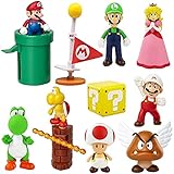 【Super Mario Kuchen Dekoration】 Super Mario kuchen topper geeignet für viele Situationen wie Geburtstagsfeier, Hochzeit, Super Mario-Party und Cartoons-Themenparty, Gartenparty,Heimdekoration,Kuchendekoration, Eistortenverzierungen, Hochzeiten, Jubiläen, Teeparty etc.