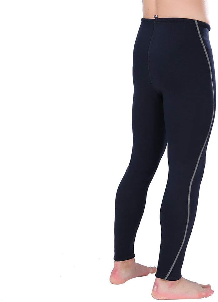 EVTSCAN High Waist Wetsuit Pants for Mens, 3mm Neoprene Shorts, with Warm Plush Lining, Mens Diving Wetsuit for Water Aerobics Surfing Diving Swimming Boating