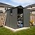 Devoko 4x6 FT Outdoor Storage Plastic Shed, Waterproof Resin Garden Shed with Lockable Door, Floor & Window, All-Weather Tool Shed for Backyard, Patio, Lawn, Poolside, Dark Gray