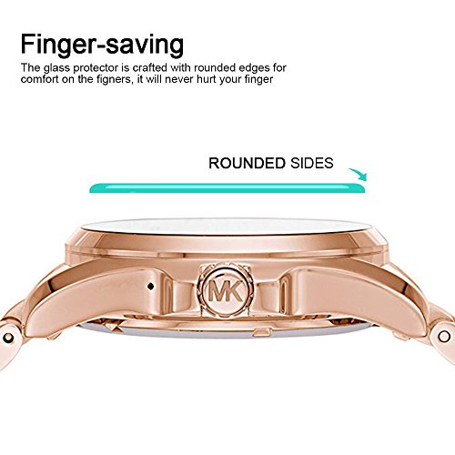 Lamshaw Michael Kors Screen Protector, 9H Tempered Glass Screen Protector For Michael Kors Mkt5001 Smartwatch (3 Pack) #TOP2