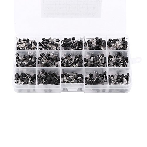 600Pcs 15 Clases De Valores X 40 PC NPN PNP Transistor TO-92 Kit Set Con Caja De Pl�stico