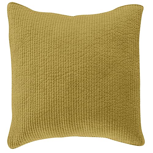 HiEnd Accents Stonewashed Cotton Velvet Tuscan 27x27 inch Euro Sham