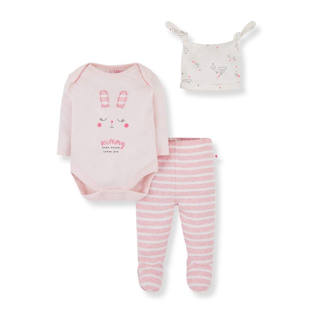 Mothercare Baby Girl's 100% Cotton TA612 (TA612-1_Pink_0-3M)