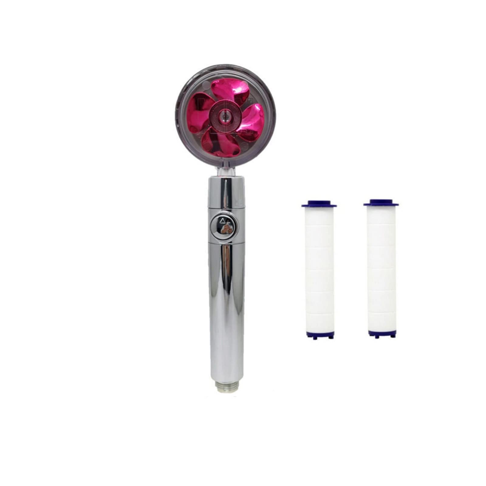 Pommeau de douche à main turbo ventilateur hydro jet anti calcaire avec 2 filtres