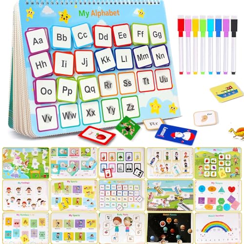 Image of TFS TOP · FANS Montessori Toys for Toddler Busy Book: Preschool Learning Activities 3 4 5 Year Old Boys Girls Kids Gifts