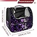 otnrnondcl Skull Purple Butterflies (3) Pet Carrier Airline Approved Soft Sided Portable Cozy Travel Pet Bag, Car Seat Safe Carrier for Cats and Dogs