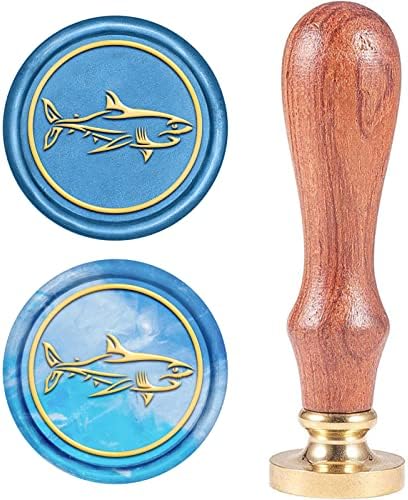 CRASPIRE Brass Retro Sealing Wax Stamp, Dragon Wax Seal Stamp 25cm Removable Sealing Brass Stamp Head Wooden Handle for Wedding Invitations Gift Packing Cards Letters Envelopes Wine Packages