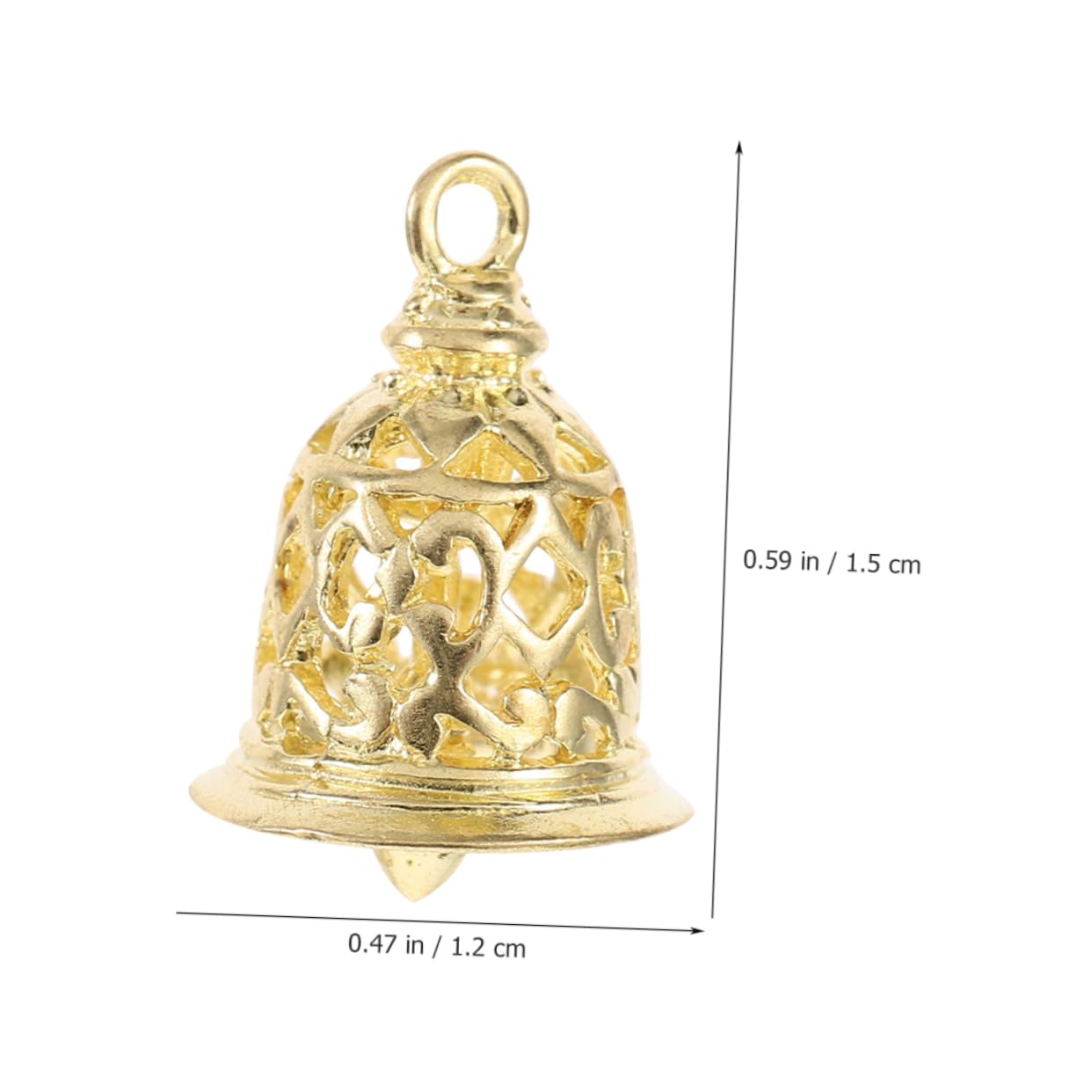 MAGICLULU 5 Set Ciondolo Campana Piccolo Piccole Campane Mini Campanelli Kit Fabbricazione Ornamento Di Artigianato Natalizio Decorazione Appesa Fata Rame Golden 12 Pezzi * 5