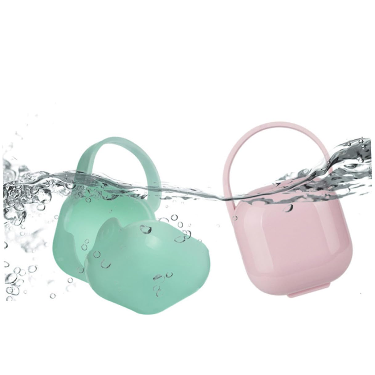 Kisangel 8pcs Portable Pacifier Holder Case Storage Box Pp Material Travel Pacifier Organizer for Newborns and Infants, Set (Pink, Blue, Purple, Green)