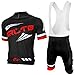 Arltb Cycling Jersey and Bib Shorts Set Bicycle Bike Short Sleeve Jersey Clothing Apparel Suit Padded Breathable Quick Dry Non Slip for Mountain Bike Road Bike MTB BMX Racing Outdoor