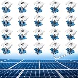 Anbte 20pcs Solar Panels Mid Clamps for Unistrut, 30mm/35mm, Silver