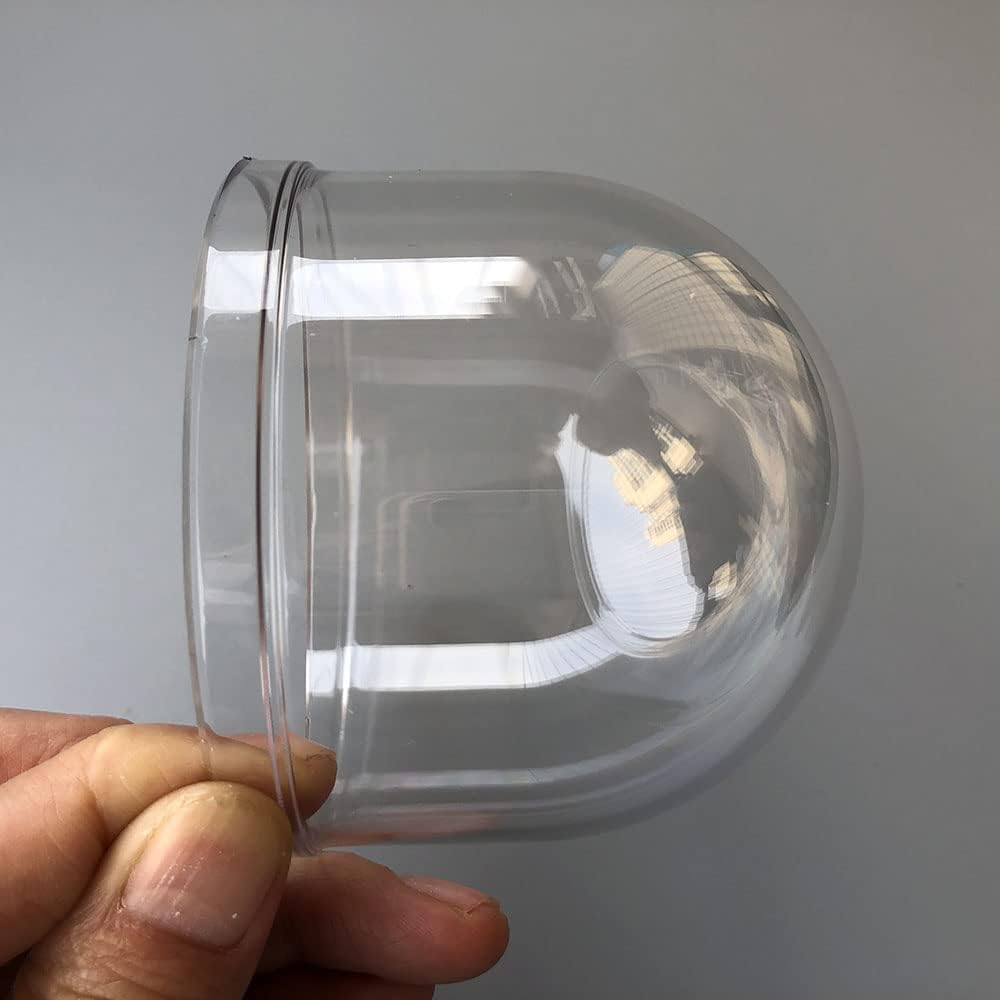 OwlCat 3.38 Inch Small Polycarbonate PC Material Vertical Heightened Indoor/Outdoor CCTV Clear Dome Camera Cover Security Dome Camera Housing Size 86x77mm