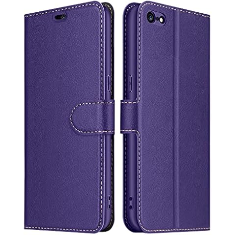 ELESNOW Case for iPhone 6 Plus / 6S Plus-5.5", Premium Leather Wallet Flip Cover [Full Lens Protection] [Magnetic Closure] Compatible with Apple iPhone 6 Plus / 6S Plus (Purple) Cover