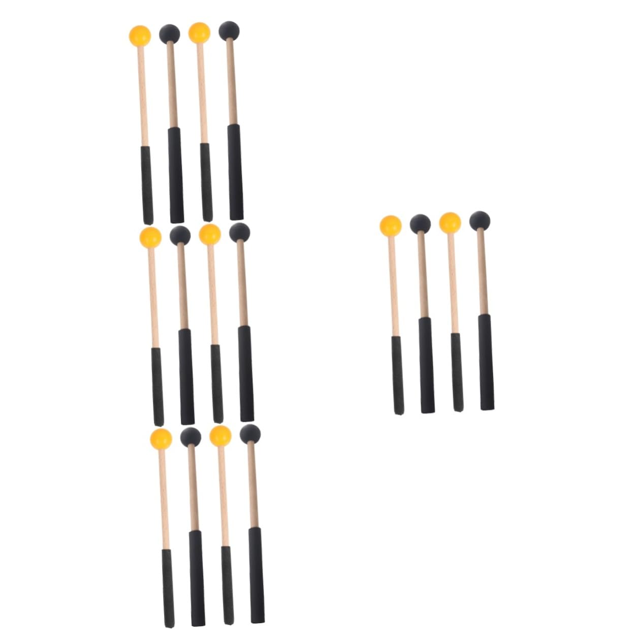 ibasenice 8pares Mallets De Percusión Para Tongue Drum y Marimba De Accesorios Para Práctica De Instrumentos De Percusión