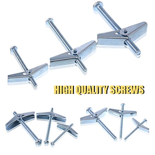 Swpeet A720 Assorted 24 Pcs Toggle Bolt And Wing Nut Kit For Hanging Heavy Items On Drywall thumb #3