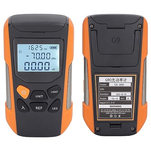 Optisches Leistungsmessgerät, 3-in-1 Optischer Leistungsmesser Mit RJ45 Tester, LED-Licht, OPM Glasfaser Tester LWL Glasfaserkabel Testers mit universelle FC/SC/ST-Schnittstelle