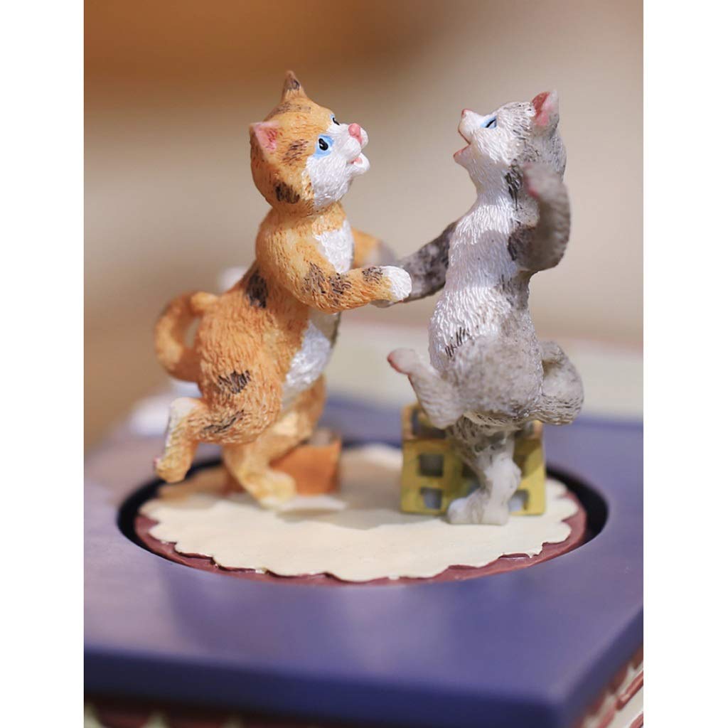 Boîte À Musique Cadeau De Noël Boîte musicale mignonne, boîte musicale de chat, boîtes de musique de chariot de lait, boîte de musique en résine, boîte de musique rétro, boîte de musique de décoration