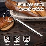 Jillmo Danish Dough Whisk, 12 Inch Stainless Steel Bread Whisk - Image 7