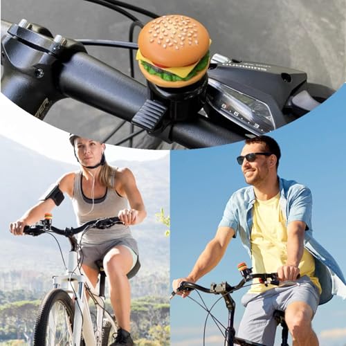 JLEivvi 1 PCS Burger Bike Bell Creative Cartoon Bicycle Bell Cycling Bike Handlebar Bell Scooter Bell For Handlebars - Image 7