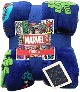 Primark Home Marvel Superheroes - The Avengers - Super Soft Fleece Blanket - Officially Licensed Disney Blue