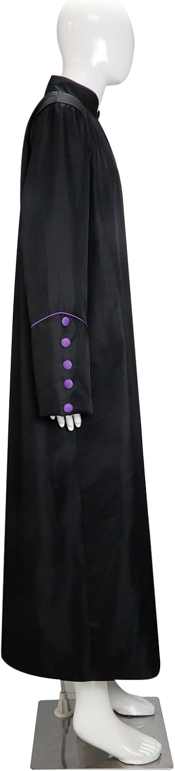 MYAYD Men's Cassock Robe Church Long Robe Choir Minister Clergy Pulpit Liturgical Multicolored Uniform - Image 3