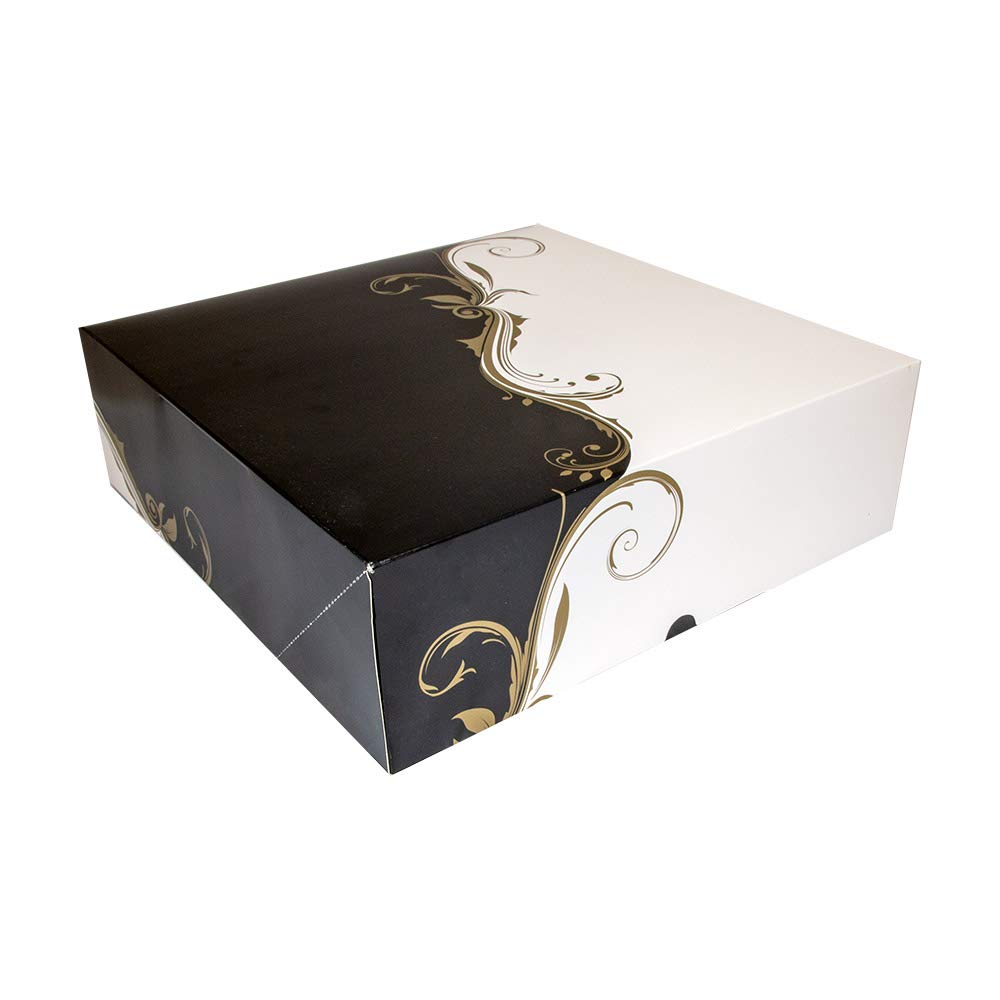 García di Pou 204.68 Scatole pasticceria senza finestra 275 g/m2, 32 x 32 x 10 cm, set da 50, Bianco