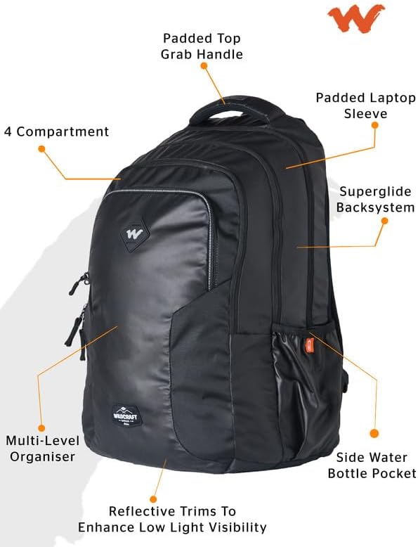 Wildcraft Casual Backpack Dapper 35 for Mens & Womens | Unisex Backpack (Anthracite,35Liter)