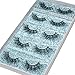 DYSILK 5 Pairs 6D Mink Eyelashes Faux Cross Fluffy Natural Look False Eyelashes Wispies Long Extension Eyelashes Pack Makeup Thick Fake Eyelashes Soft Reusable Lashes No Glue |001-15mm