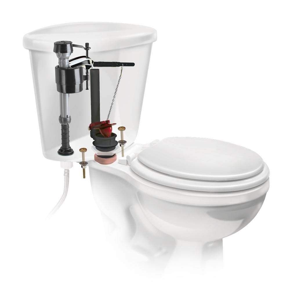 Fluidmaster 400AKR - Kit di riparazione per WC universale tutto in uno per valvole di scarico da 5,1 cm, facile da installare