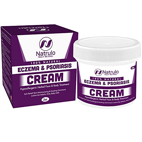 Natrulo Natural Eczema & Psoriasis Cream 2oz â€“ Itch Relief Skin Healing Ointment Lotion for Adults, Kids, Baby â€“ Safe, Gentle on Sensitive Skin, Moisturizing, Hypoallergenic Herbal Face & Body Flare Up Treatment