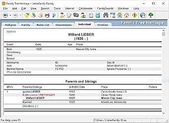 Family Tree Heritage Gold 16 - Genealogy Software - Includes Free Searches to FamilySearch, the World's Largest Genealogy Database - CD/PC