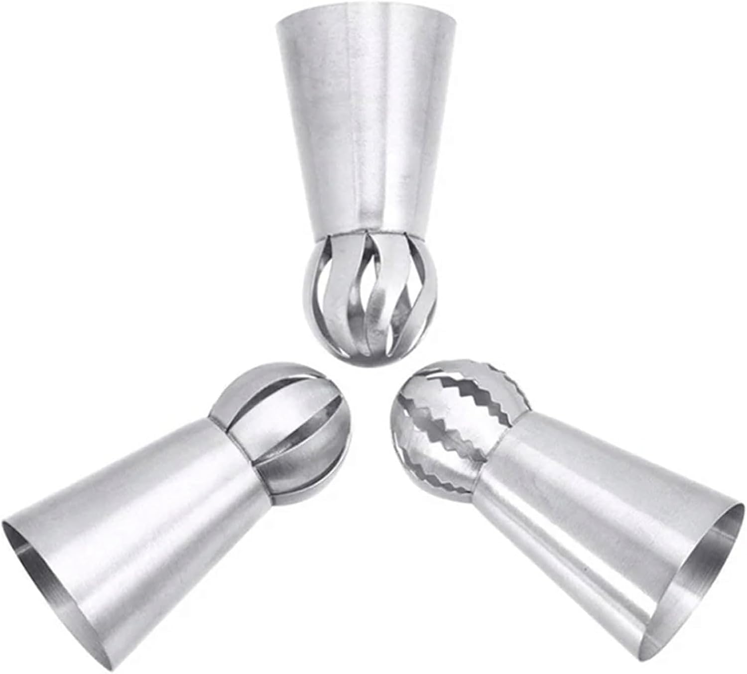 Piping Tips 1 Pcs Pastry Nozzles Ball Icing Tips Nozzles Stainless Steel Decorating Tips Pastry Tips Icing Frosting Nozzles Sturdy(B)