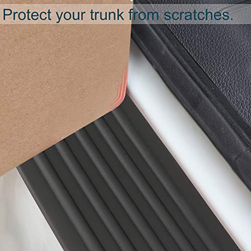 San Auto Rear Bumper Guard Protector Anti-Collision Patch Anti-Scrape Black Rubber Universal Trunk Door Entry Guards For Suv/Cars Non Slip With Tape 38 Inch #TOP5