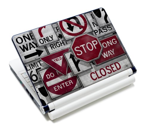 Luxburg® Design Aufkleber Schutzfolie Skin Sticker für Notebook Laptop 10/12 / 13/14 / 15 Zoll (Stoppschild) Cover