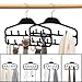 ELONG HOME Belt Hanger, Tie Rack for Closet, Sturdy Belt Organizer with 360 Degree Swivel, 11 Large Sturdy Belt Hooks, Non Slip Rubberized Belt Rack, Black