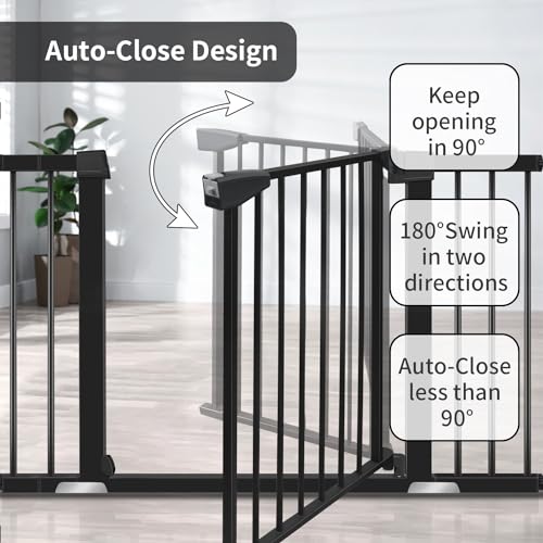 Yacul-293-46-Wide-Baby-Gate-for-Stairs-Auto-Close-Pressure-Mounted-Easy-Walk-Thru-Safety-Child-Gate-30-Tall-Easy-Install-Dog-Gate-for-Stairs-Doorways-Black