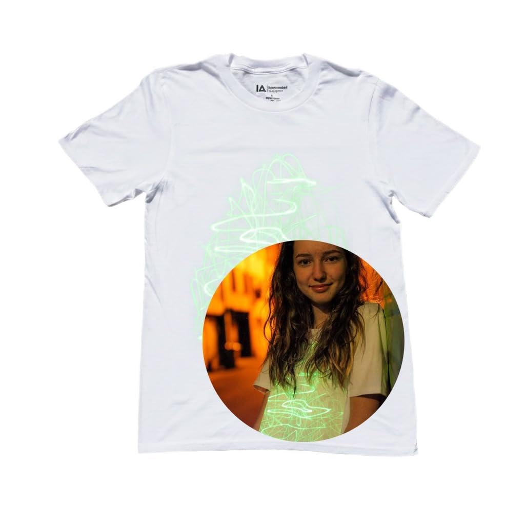 T-shirt a Maniche Corte Tinta in Capo da Uomo in rosso