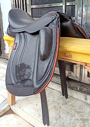 Foto von WILD RACE Leder-Dressur-Monoflap-Wechseleisensattel/Leather Dressage Monoflap Changeable Gullets Saddle (17
