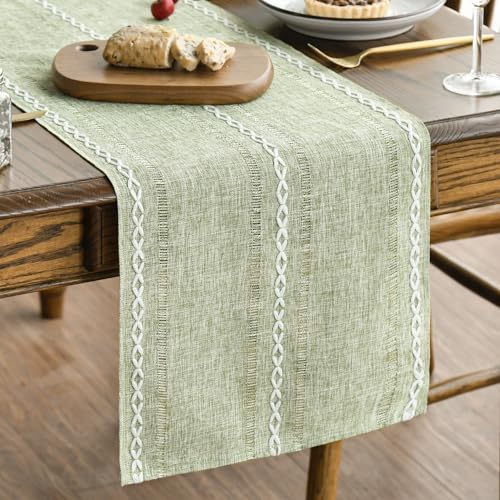 Artoid Mode Sage Green Rustic Cotton Linen Table...
