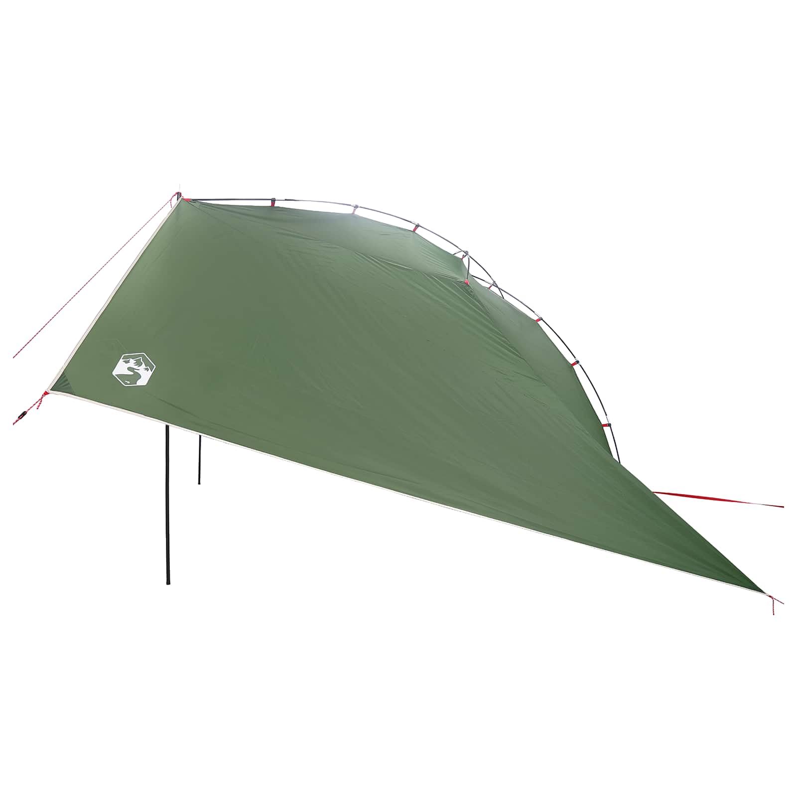 Tenda per auto, verde tetto, 350 x 250 cm, in poliestere e acciaio, tetto pieghevole in tela con chiusura lampo, per protezione auto, campeggio, giardino vialetto