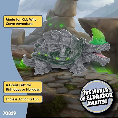schleich ELDRADOR Creatures | Steinschildkröte 70839 | detailgetreue Monster Sammelfiguren | hochwertiges Spielzeug zum Sammeln & Spielen | Geschenk für Kinder ab 7 Jahren | 11 x 6 x 5 cm
