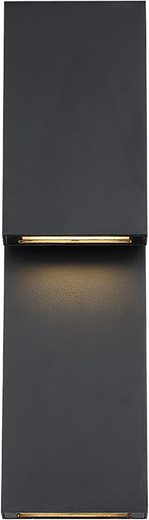 Modern Forms Double Down LED Indoor or Outdoor Wall Light 3000K in Black
