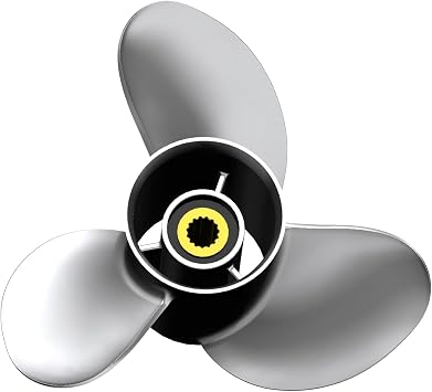 Upgrade Stainless Steel Outboard 3 Blades Propeller Compatible With Yamaha Engines 150-300HP M/T Series, 4-3/4" Gearcase 15 Spline Tooth,RH,LH RH, 14 1/4diax17pitch