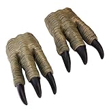 Dinosaur Claws Toys 2PCS，Dinosaur Claws Costume Accessories， Jurassic World Roft Rubber Realistic Velociraptor Claws for Adult Kids Cosplay，Dinosaur Hand Puppet Toys